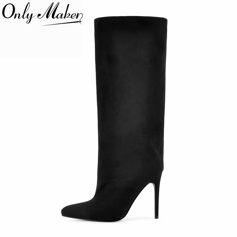 Female Formal Wear - Onlymaker Sepatu Bot Setinggi Lutut Suede