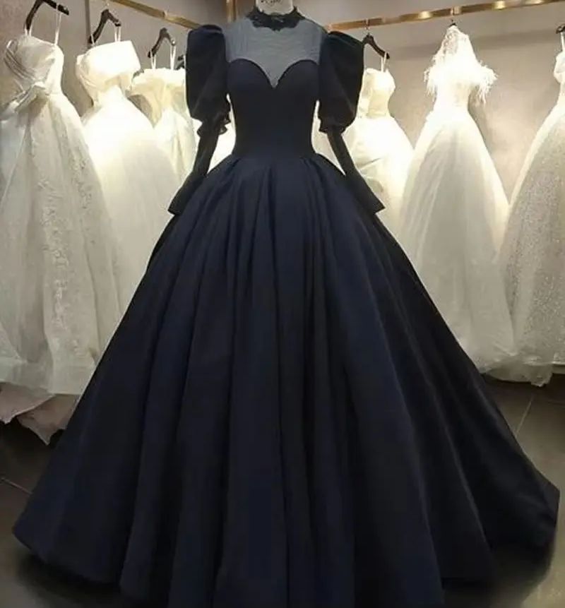 Women'S Gothic Formal Wear - Gaun Pengantin Hitam Gotik Gaun Pengantin