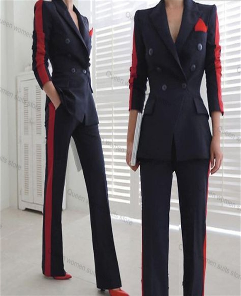 Women Formal Wear Coat - Setelan pakaian wanita, merah hitam musim