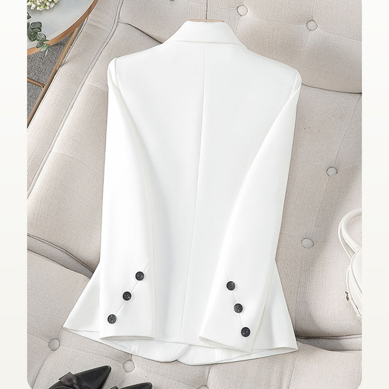 Women Formal Wear With Black Blazer - Blazer Hitam Putih Musim Semi Musim