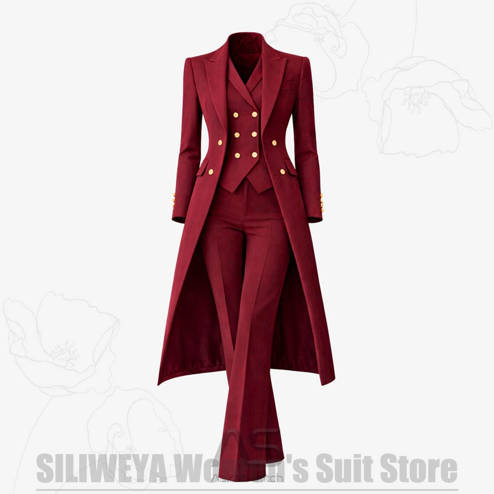 Women Formal Wear Coat - Setelan Wanita 3 Potong Jas Panjang
