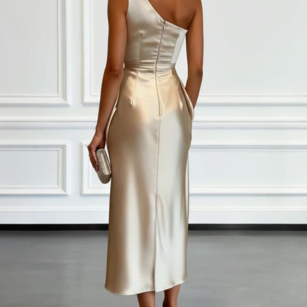 Women Formal Event Wear - Gaun Malam Satin Elegan untuk Wanita,