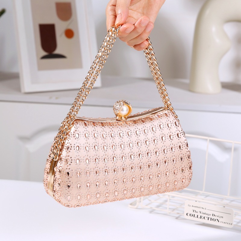 Women'S Formal Dinner Wear - Tas Tangan Tetesan Air Bertatahkan Berlian