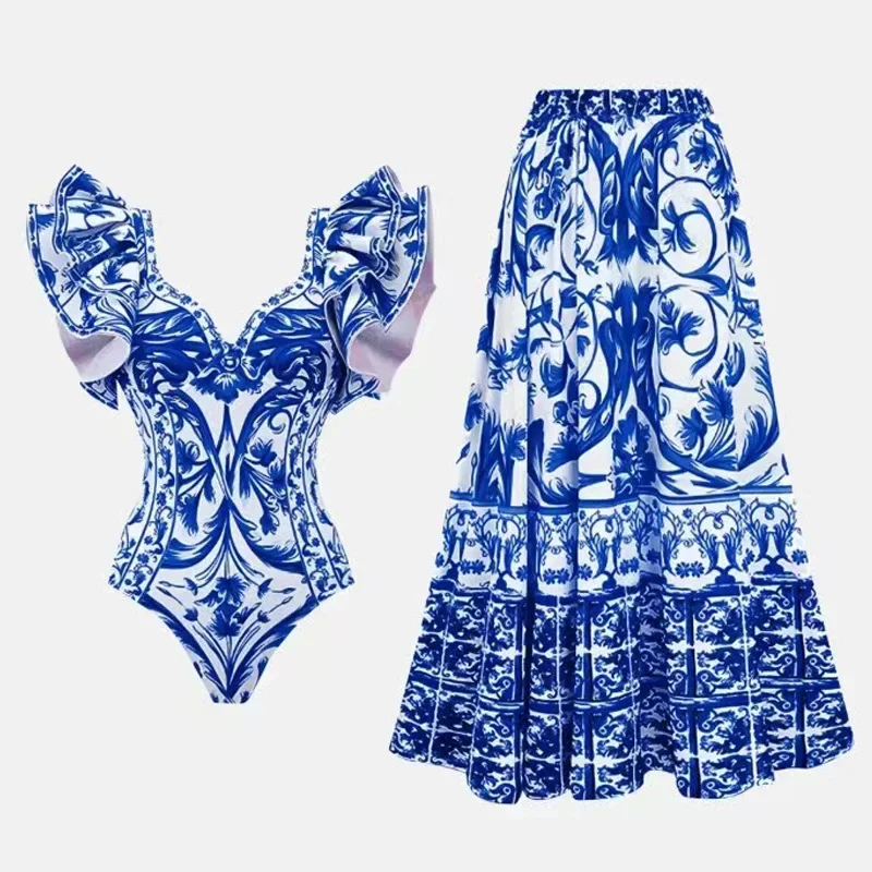 Baju renang wanita satu potong - Monochrome Suit Set ulasan dan harga