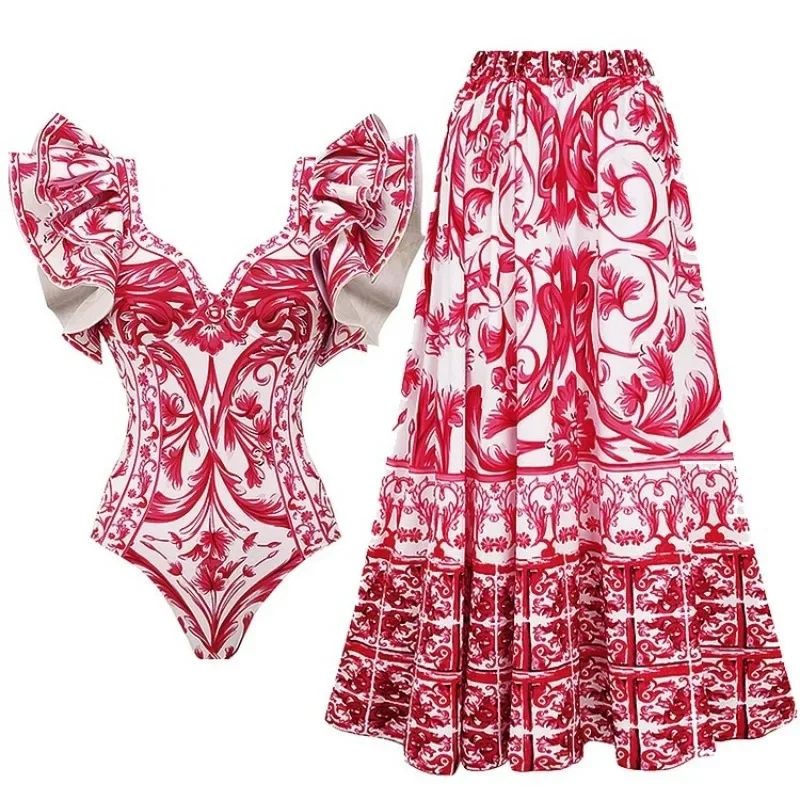 Baju renang wanita satu potong - Monochrome Suit Set ulasan dan harga