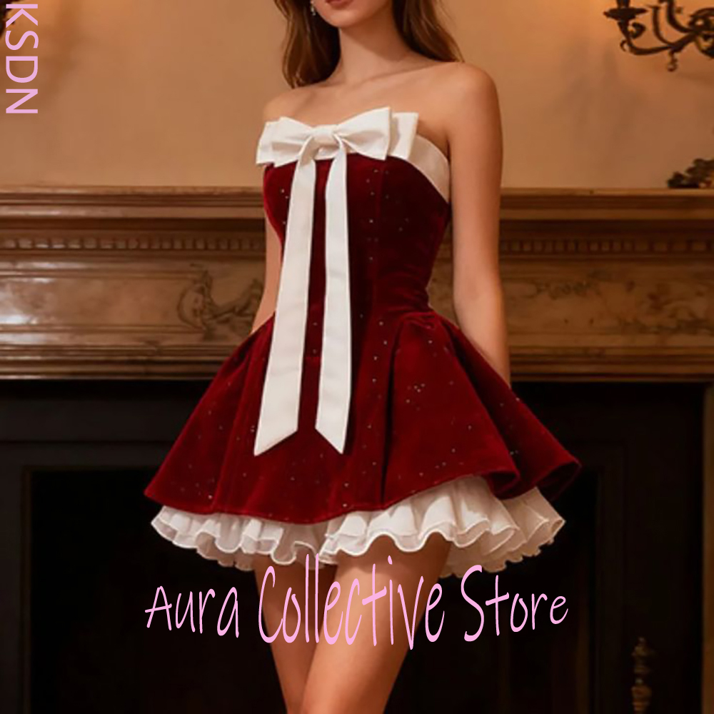 Gaun Mini Wanita Tanpa Tali Wa - Large Women'S Formal Wear ulasan dan harga