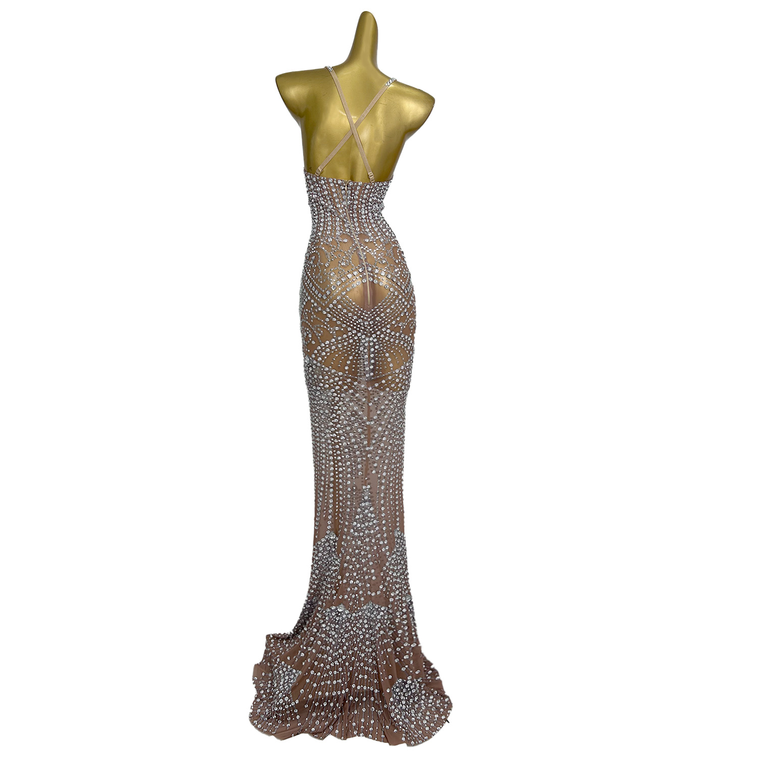Gaun pesta panjang berpayet tr - Women'S Formal Dinner Wear ulasan dan harga