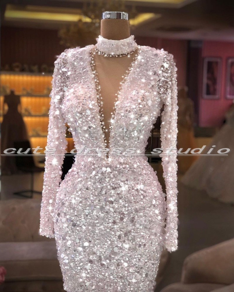 Gaun Malam Payet Putih Gaun Ma - Women'S Formal Dinner Wear ulasan dan harga