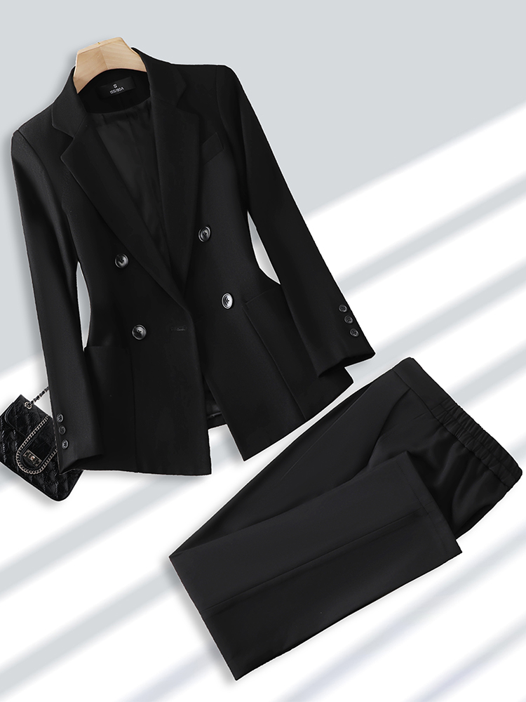 Setelan pakaian bisnis wanita, - Women Formal Wear With Black Blazer ulasan dan harga