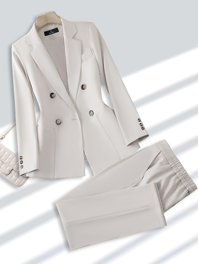 Setelan pakaian bisnis wanita, - Women Formal Wear With Black Blazer ulasan dan harga