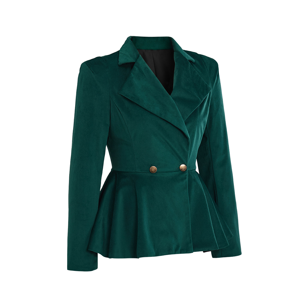 Jaket Beludru Hijau Vintage Go - Women'S Gothic Formal Wear ulasan dan harga