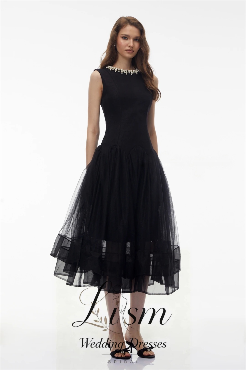 Gaun Prom Hitam Mewah Lism den - Women'S Formal Dinner Wear ulasan dan harga