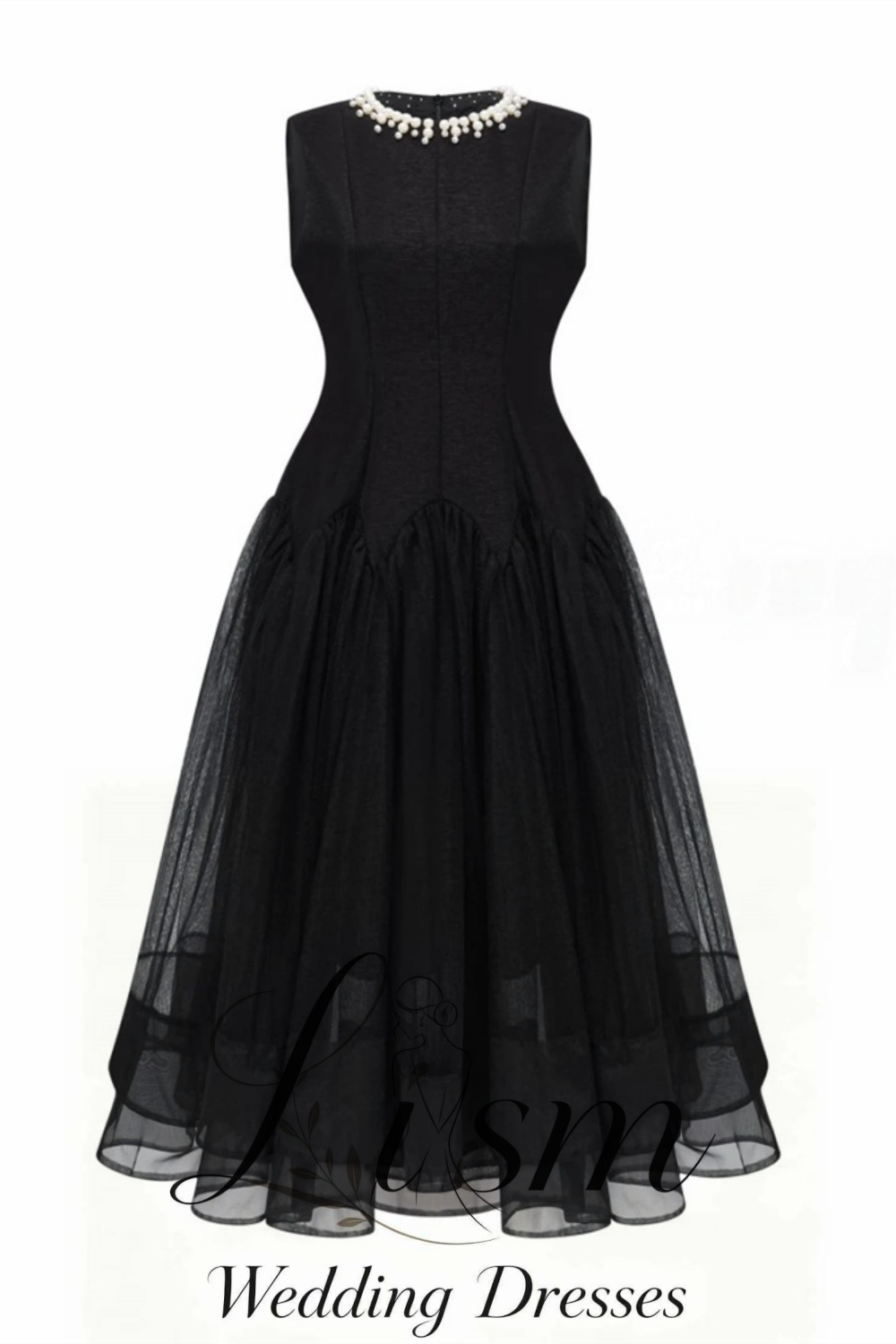 Gaun Prom Hitam Mewah Lism den - Women'S Formal Dinner Wear ulasan dan harga
