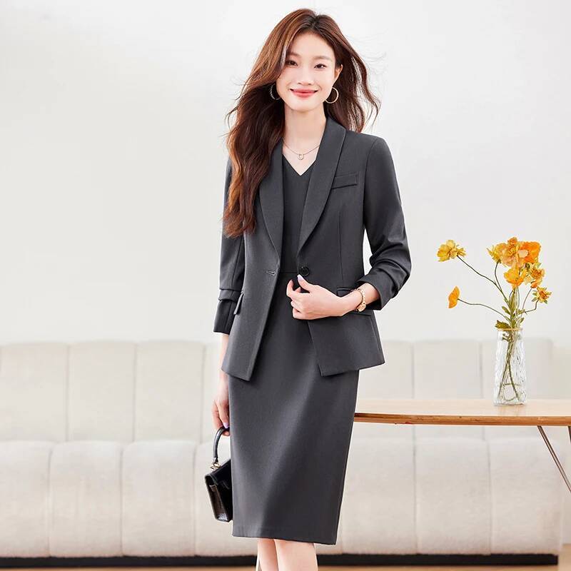 Setelan Bisnis Wanita Berkuali - Women Formal Wear Coat ulasan dan harga
