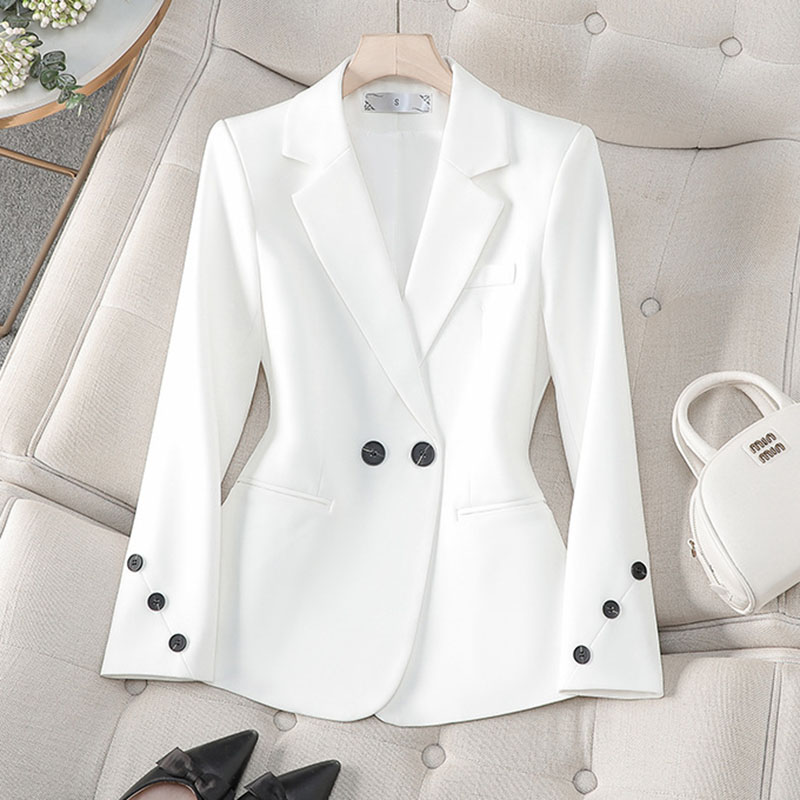 Blazer Hitam Putih Musim Semi  - Women Formal Wear With Black Blazer ulasan dan harga