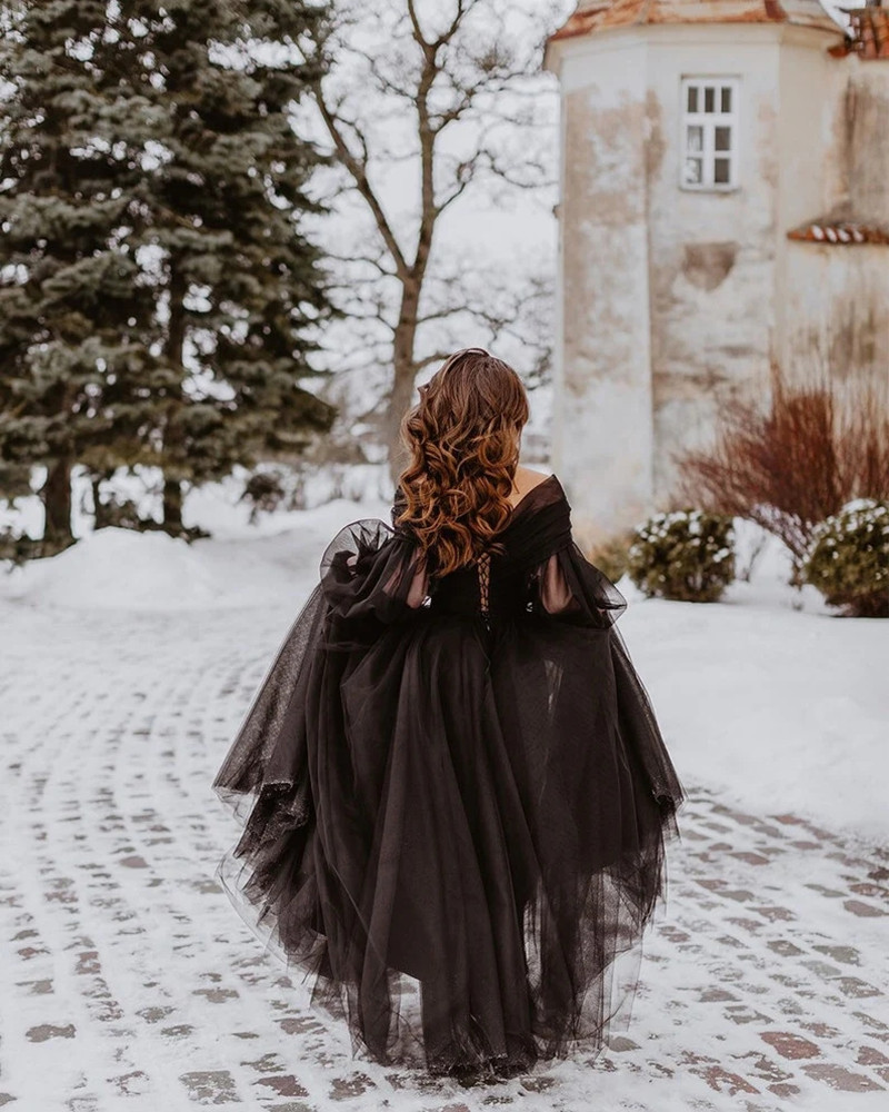 Gaun pernikahan hitam Gotik ku - Women'S Gothic Formal Wear ulasan dan harga