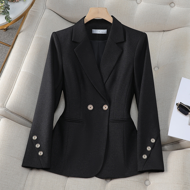 Blazer Wanita Double Breasted  - Women Formal Wear With Black Blazer ulasan dan harga