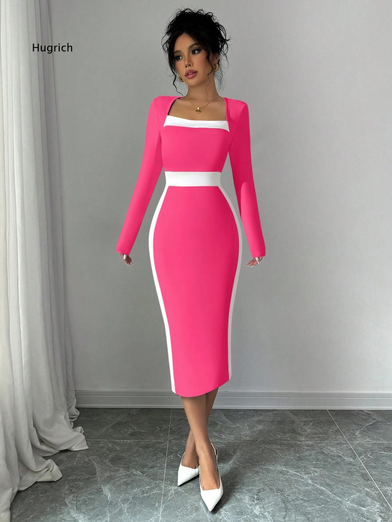 Gaun Midi Bodycon Lengan Panja - Women Formal Event Wear ulasan dan harga