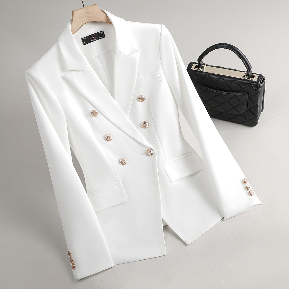Blazer wanita, jaket mantel bi - Women Formal Wear With Black Blazer ulasan dan harga