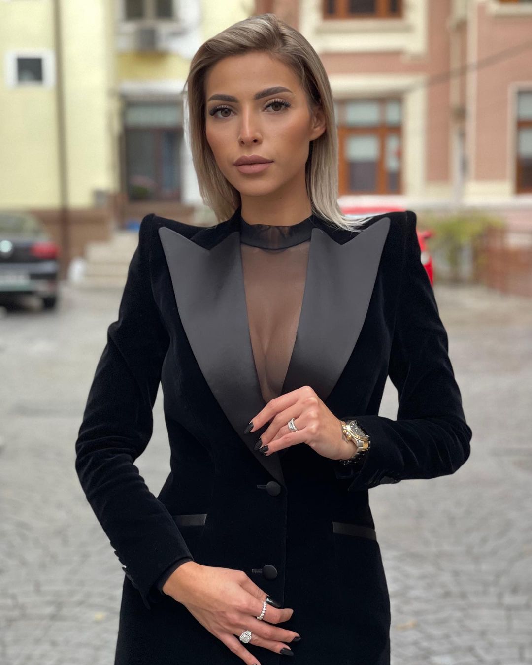 Disesuaikan keren hitam 1 buah - Women Formal Wear With Black Blazer ulasan dan harga