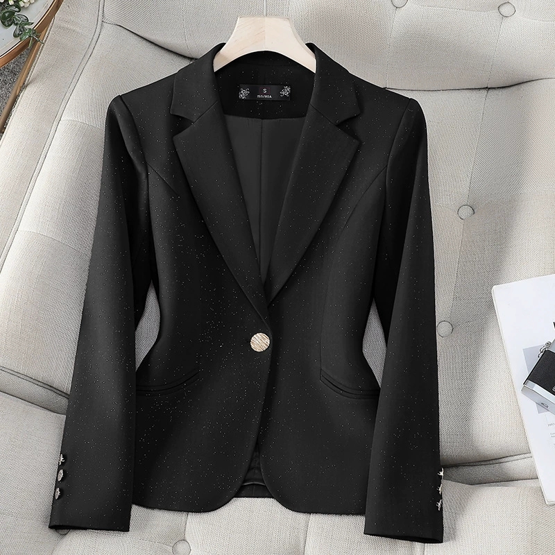 Jaket Blazer Wanita Musim Semi - Women Formal Wear With Black Blazer ulasan dan harga